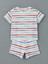 Yeni Sezon Çizgili Şortlu Erkek Bebek Şortlu Pijama Takım 3