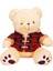 1510 Ekose Elbiseli Peluş Ayı 45 cm -Sunman 1