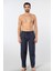 Erkek Dokuma Pijama Tek Alt 2240/LACIVERT 7 1