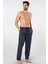 Erkek Dokuma Pijama Tek Alt 2240/LACIVERT 7 2