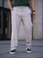 Erkek Keten Cepli Çıma Dikişli Jogger Buggy Pantalon Rahat Kalıp - Gri 3