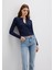 Düğme Detaylı Lacivert Uzun Kollu Tişört 1613330-82318 1