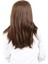 Kahkülsüz Fiber Sentetik Orta Boy Düz Peruk - Kahve Karamel 4