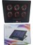 M8 Hız ve Fan Ayarlanabilir 6 Kırmızı LED Fanlı Laptop Soğutucu Dizüstü Notebook Standı 1