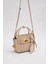 Küçük ve Şık Uzun Askılı Kadın Omuz ve El Çantası 930459 Vizon 2