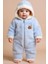 Kışlık Peluş Kapüşonlu Bebek Tulumu 1