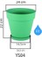 YS04 Yalı Saksı Drenaj Aparatlı Tabaklı Dekoratif Saksı 24CM, 6 Litre Antrasit 2