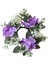 Düğün Şamdan Çelengi Yapay Çiçek Bitkileri Mum Aromaterapi Yüzük Tutucu Masa Orta Parçası Dekorasyonu Mor (Yurt Dışından) 1