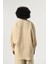 Kadın Kolları Bağlama Detaylı Kırışık Kumaş Düz Renk Oversize Gömlek 5