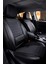 Chevrolet Lacetti Uyumlu Lüks Yarı Deri Bel Destekli Oto Koltuk Kılıfı Vera Series Siyah Renk 1
