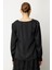 Kadın Degaje Yaka Saten Bluz 3019 Siyah 4