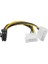 Plus PX-4260 2xmolex To 8 Pin Ekran Kartı Güç Kablosu Çevirici, 4pin To 8pin Ekran Kartı Güç Kablosu 3