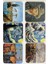 Van Gogh Temalı Ahşap Bardak Altlığı Ahşap Baskılı Altlık 6'lı Set (9 X9CM) KARBONNM14 4