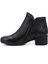 Kadın Siyah Fermuarlı Kalın Topuklu Hakiki Deri Bot 3