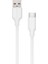 USB To Type-C ile Uyumlu iPhone ve Samsung ile Uyumlu Hızlı Şarj ve Data Kablosu 100 cm (Beyaz) 1