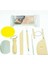 Ahşap Saplı Seramik ve Doğal Kil Hamuru Oyma Şekil Verme Alet Seti Yeni Başlayanlar Için Ceramic Şekillendirme El Aleti Seti (Kırmız Kil/terra Cotta Clay) Pottery Tool Kit 1