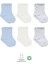 6lı Basic Penye Soket Çorap 10101 Mavi Ekru Gri 1