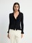 Volanlı Triko Hırka Siyah 13443026002 4