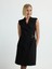 V Yaka Ceket Elbise Siyah 12441691003 4