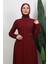 Gaye Taşlı Elbise Bordo 5