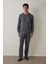 Antrasit Antra Erkek Relax Uzun Kollu Pijama Takımı 8