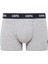 Erkek 3'lü Boxer Seti Bordo Baskılı Gri Melanj Nefes Alabilir Kumaş ve Günlük Kullanıma Uygun 2