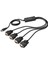 USB 4x Seri Adaptör - RS232 Dönüştürücü - USB 2.0 Tip A - 4x Dsub 9m - Ftdi Çip Seti - 1,5 M 1