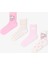Çok Renkli Kız Çocuk Heart Stripe Unicorn 4lü Soket Çorap 16