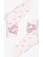 Çok Renkli Kız Çocuk Heart Stripe Unicorn 4lü Soket Çorap 17