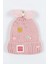 Çocuk Kız Kulaklı Bere (4-8 Yaş) K24130-02 Soft Pembe 1