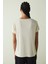 Bej V Yaka Kısa Kollu Modal Tişört 20