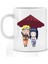 Naruto & Hinata Chibi Anime Temalı Beyaz Kupa Bardak 1
