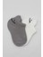 2li Sneakers Smile Penye Çorap 20106 Gri Ekru 4