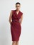 Kruvaze Kolsuz Elbise Bordo 12444224001 2