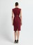 Kruvaze Kolsuz Elbise Bordo 12444224001 5