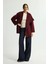 Geniş Yakalı Kaban Bordo 136L9578000 5