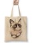 Grumpy Cat Kedi Beyaz Bez Çanta Uzun Saplı Alışveriş Çantası Plaj Çantası 1