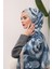 Floral Akrilik Desenli Dijital Soft Şal 5
