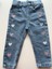 BeU Kids OV-7426 Kız Çocuk Pastel Tonlu Minik Kalp Nakışlı Mavi Denim Pantalon 3