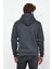 Erkek İskelet Nakışlı 3 İplik Kapüşonlu Sweatshirt Antrasit 5