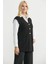 Cepli Düğmeli Triko Yelek - Siyah 4