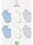 6lı Basic Penye Sneakers Çorap 20101 Mavi Ekru Gri 1