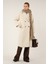 Kruvaze Düğmeli Kaşe Kaban Ekru 6