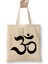 Om Ohm Aum Symbol Spiritual Yoga Beyaz Bez Çanta Uzun Saplı Alışveriş Çantası Plaj Çantası 1