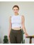 Kalın Askılı Büstiyer Bisiklet Yaka Spor Crop Top 4