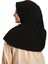 Siyah Pratik Hazır Geçmeli Tesettür Eşarp Sandy Kumaş Sade 1600_01 5