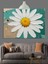 Tek Beyaz Papatya Yakın Plan Dekoratif Kanvas - Mdf Ahşap Tablo 2