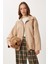 Oversize Suni Süet Bomber Ceket LAN0081 Bej 2