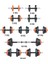 Spor Yıldız Serisi 22 kg Multifonksiyonel Turuncu Siyah Halter Seti ve Dambıl Seti 5