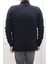Fistan Store Erkek Siyah Desenli Spor Kesim Rahat Kalıp Yarım Balıkçı Yaka Kışlık Yünlü Kazak 3